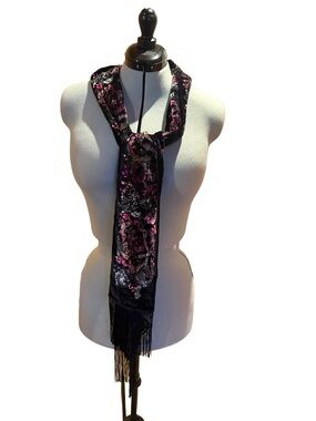 Exquisite Vintage Roberto Cavalli  Velvet Scarf- Holographic Authenticated